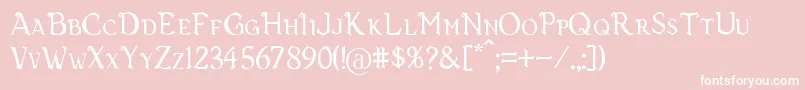 Vecna Font – White Fonts on Pink Background
