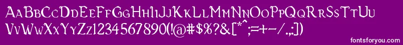 Шрифт Vecna – белые шрифты на фиолетовом фоне