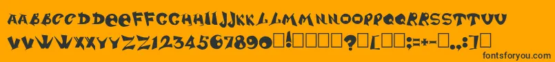 Dssharperc Font – Black Fonts on Orange Background