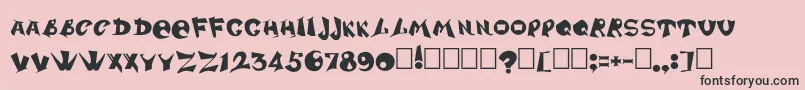 Dssharperc Font – Black Fonts on Pink Background