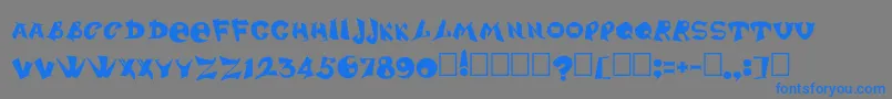 Dssharperc Font – Blue Fonts on Gray Background