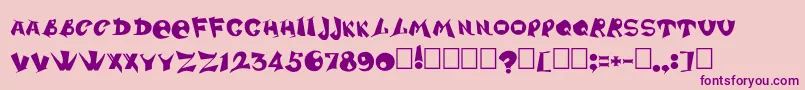 Dssharperc Font – Purple Fonts on Pink Background