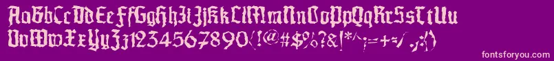 Morscheknochen Font – Pink Fonts on Purple Background