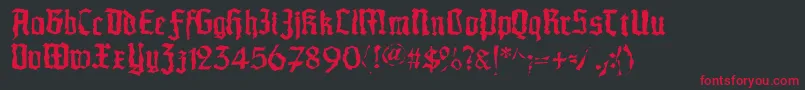 Morscheknochen Font – Red Fonts on Black Background