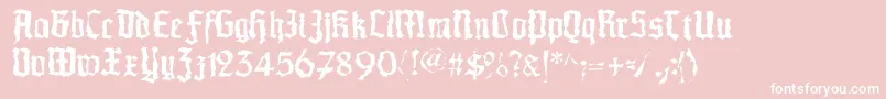 Morscheknochen Font – White Fonts on Pink Background
