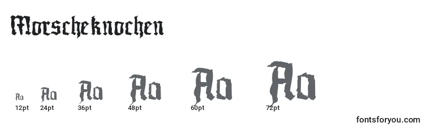 Размеры шрифта Morscheknochen