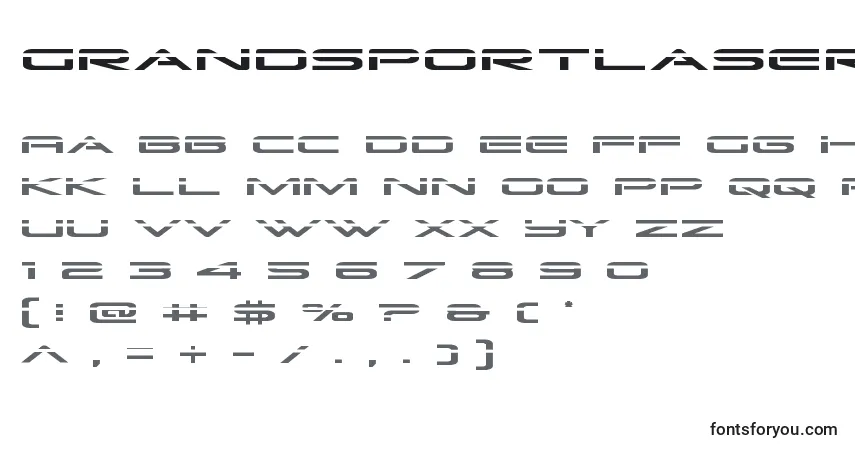 Fuente Grandsportlaser - alfabeto, números, caracteres especiales