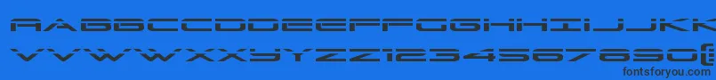 Grandsportlaser Font – Black Fonts on Blue Background