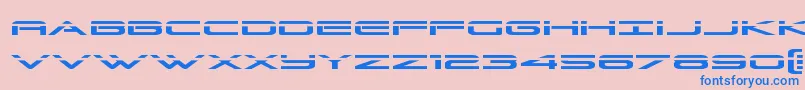 Grandsportlaser Font – Blue Fonts on Pink Background