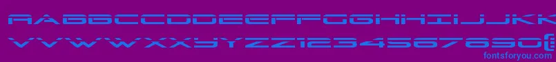 Grandsportlaser Font – Blue Fonts on Purple Background