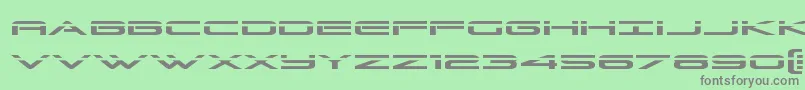 Grandsportlaser Font – Gray Fonts on Green Background