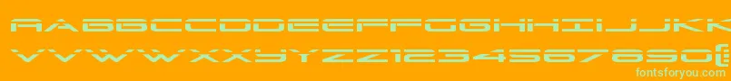 Grandsportlaser Font – Green Fonts on Orange Background