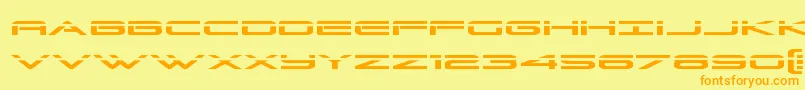 Grandsportlaser Font – Orange Fonts on Yellow Background