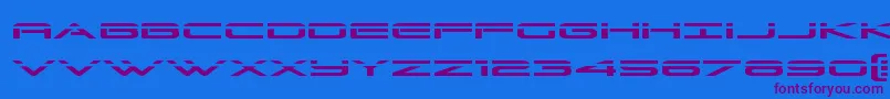 Grandsportlaser Font – Purple Fonts on Blue Background