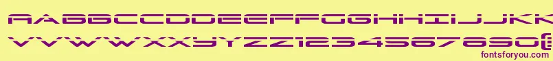 Grandsportlaser Font – Purple Fonts on Yellow Background