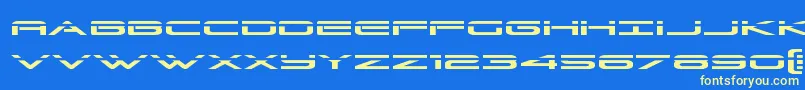 Grandsportlaser Font – Yellow Fonts on Blue Background
