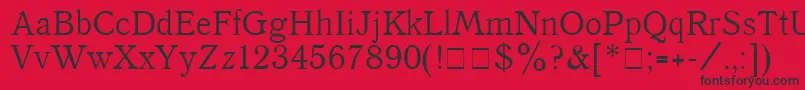 QuantAntiquaPlain Font – Black Fonts on Red Background