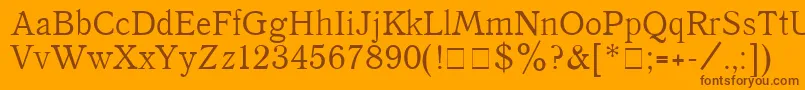 QuantAntiquaPlain Font – Brown Fonts on Orange Background