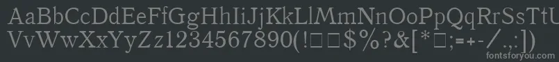 Шрифт QuantAntiquaPlain – серые шрифты на чёрном фоне