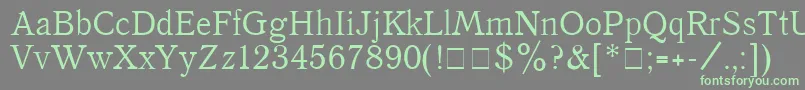 QuantAntiquaPlain Font – Green Fonts on Gray Background