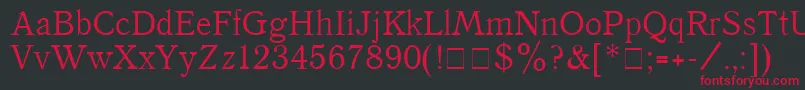 QuantAntiquaPlain Font – Red Fonts on Black Background