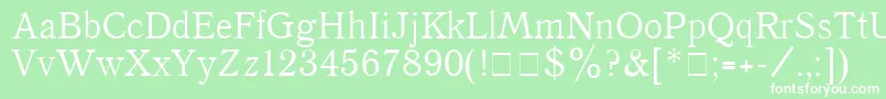 Police QuantAntiquaPlain – polices blanches sur fond vert