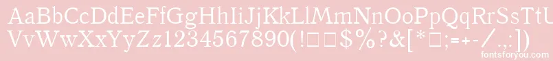 QuantAntiquaPlain Font – White Fonts on Pink Background