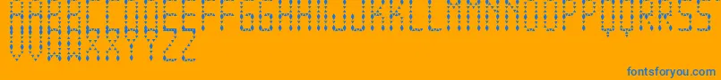 EspinudaTfb Font – Blue Fonts on Orange Background