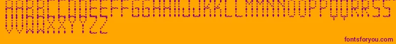 EspinudaTfb-Schriftart – Violette Schriften auf orangefarbenem Hintergrund