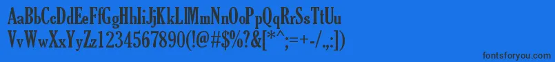 TheSoulOfVodka Font – Black Fonts on Blue Background