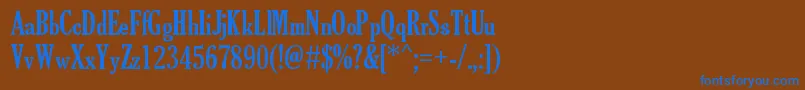 TheSoulOfVodka Font – Blue Fonts on Brown Background