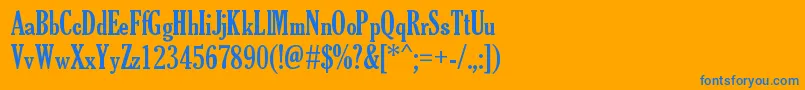 TheSoulOfVodka Font – Blue Fonts on Orange Background