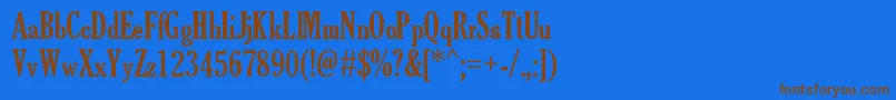 TheSoulOfVodka Font – Brown Fonts on Blue Background