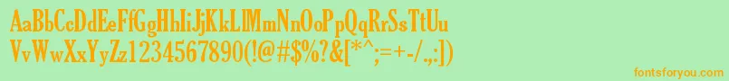 TheSoulOfVodka-Schriftart – Orangefarbene Schriften auf grünem Hintergrund