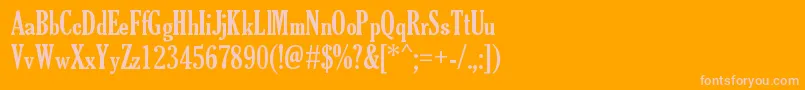 TheSoulOfVodka Font – Pink Fonts on Orange Background