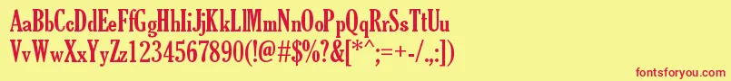 TheSoulOfVodka Font – Red Fonts on Yellow Background