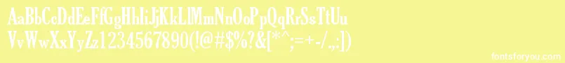 TheSoulOfVodka Font – White Fonts on Yellow Background