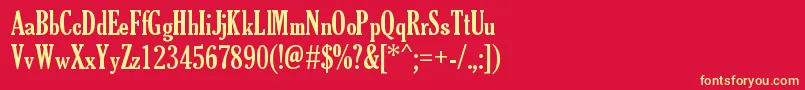 TheSoulOfVodka Font – Yellow Fonts on Red Background