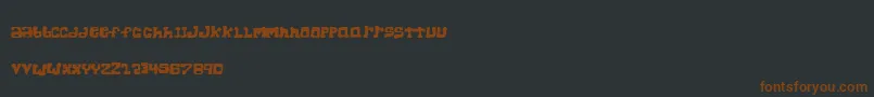 Шрифт SuperChunkRegular – коричневые шрифты на чёрном фоне