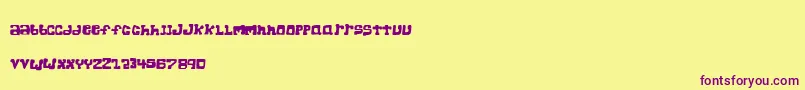 SuperChunkRegular Font – Purple Fonts on Yellow Background