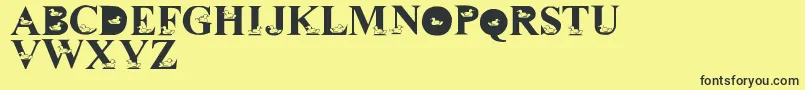 LmsDavidsDucks Font – Black Fonts on Yellow Background