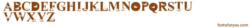 Шрифт LmsDavidsDucks – коричневые шрифты на белом фоне