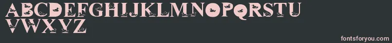 フォントLmsDavidsDucks – 黒い背景にピンクのフォント