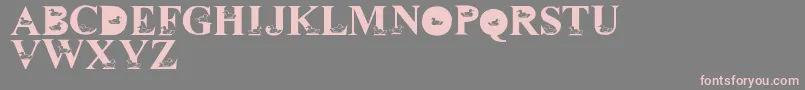 LmsDavidsDucks-fontti – vaaleanpunaiset fontit harmaalla taustalla