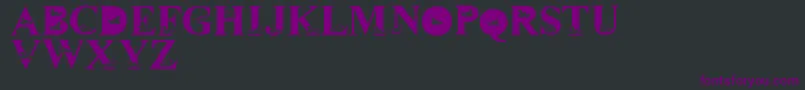 Шрифт LmsDavidsDucks – фиолетовые шрифты на чёрном фоне