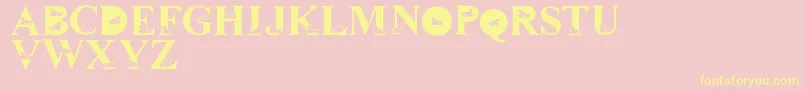 LmsDavidsDucks Font – Yellow Fonts on Pink Background