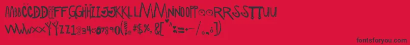 ScManipulativeLoversDemo Font – Black Fonts on Red Background