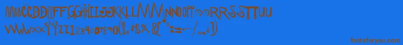ScManipulativeLoversDemo Font – Brown Fonts on Blue Background