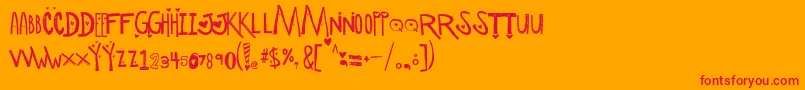 fuente ScManipulativeLoversDemo – Fuentes Rojas Sobre Fondo Naranja