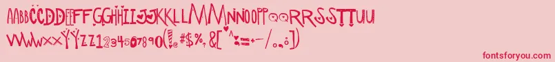 ScManipulativeLoversDemo Font – Red Fonts on Pink Background